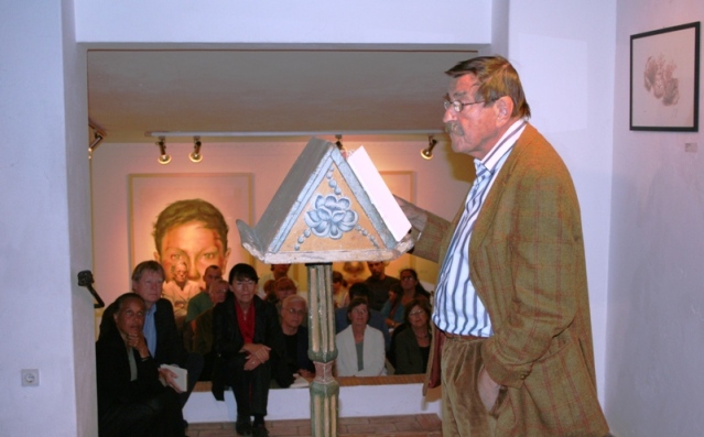 Günter Grass no Centro Cultural de São Lourenço, em Almancil - foto de Jorge Matos Dias